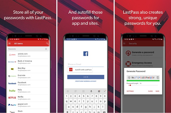 lastpass password generator in app