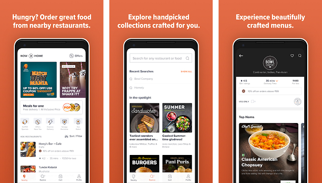 Swiggy Food Order & Delivery App – Mobile and Tablet Apps Online ...