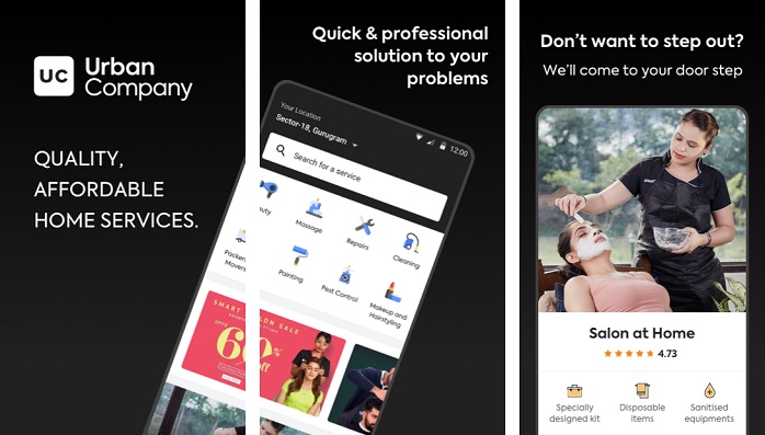 UrbanClap (now Urban Company) Home Services App – Mobile and Tablet