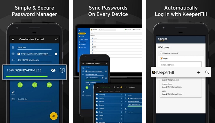 keeper password manager features