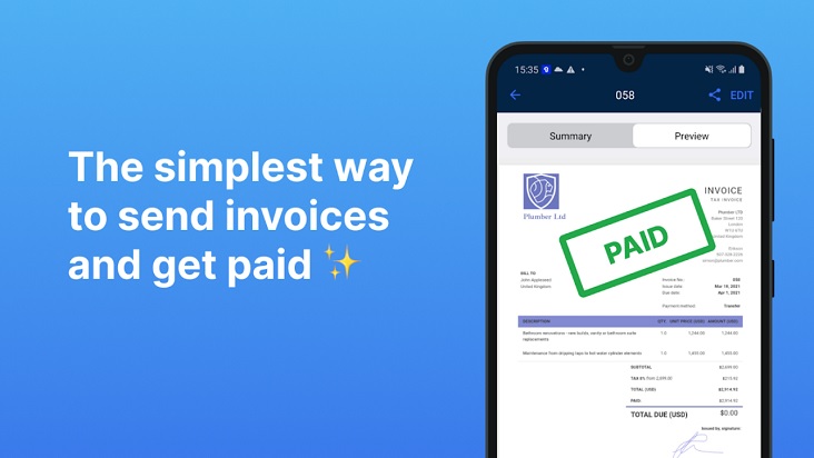 Invoice Maker & Estimate App – Billdu – Mobile And Tablet Apps Online ...